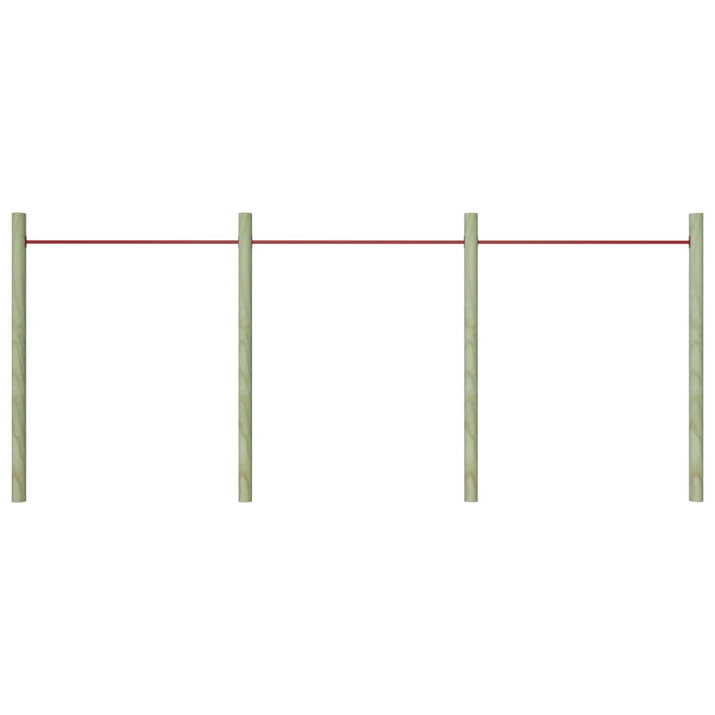 Barras De Gimnasia 3 Piezas 125 Cm Acero Rojo Vidaxl