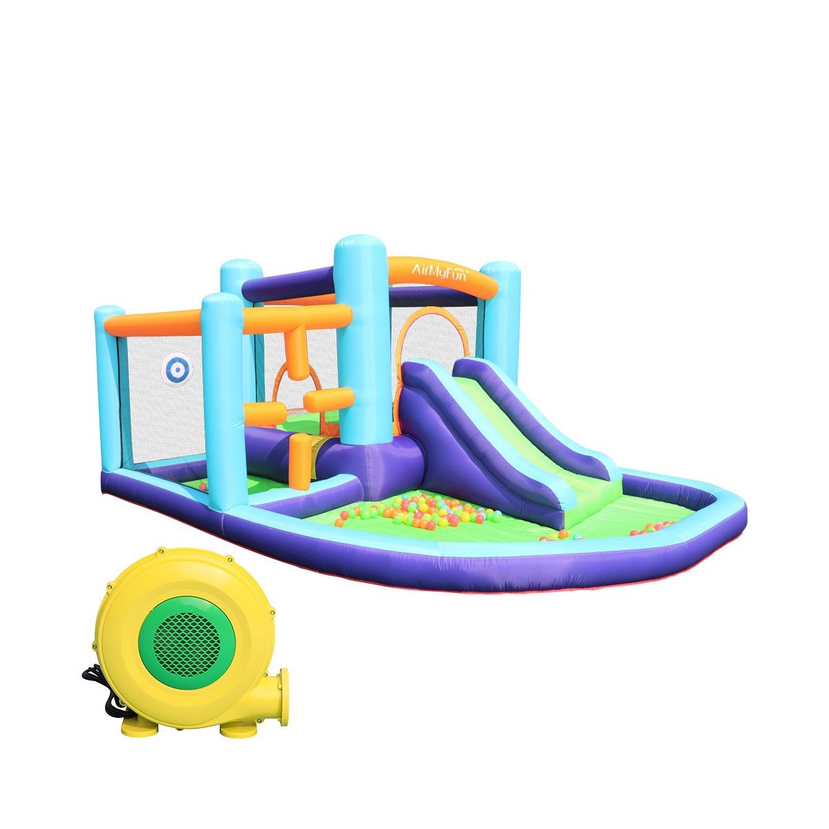 Castillo Inflable Mountain - Castillo Hinchable Para Niños Con Juegos Ideal Para Jardín O Espacio Grande