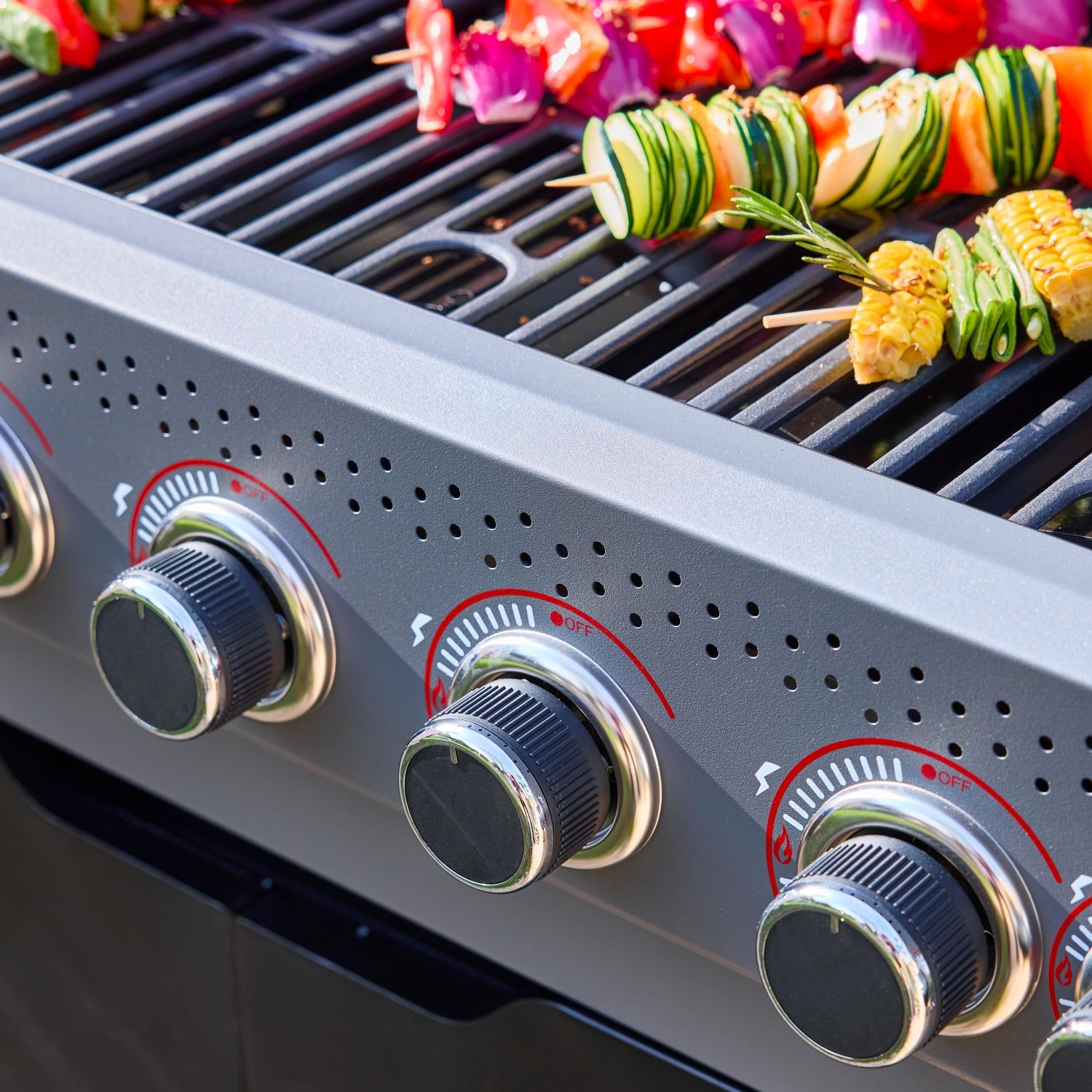 Barbacoa De Gas Edmond Negra - 6 Quemadores + 1 Fuego Lateral | Sweeek