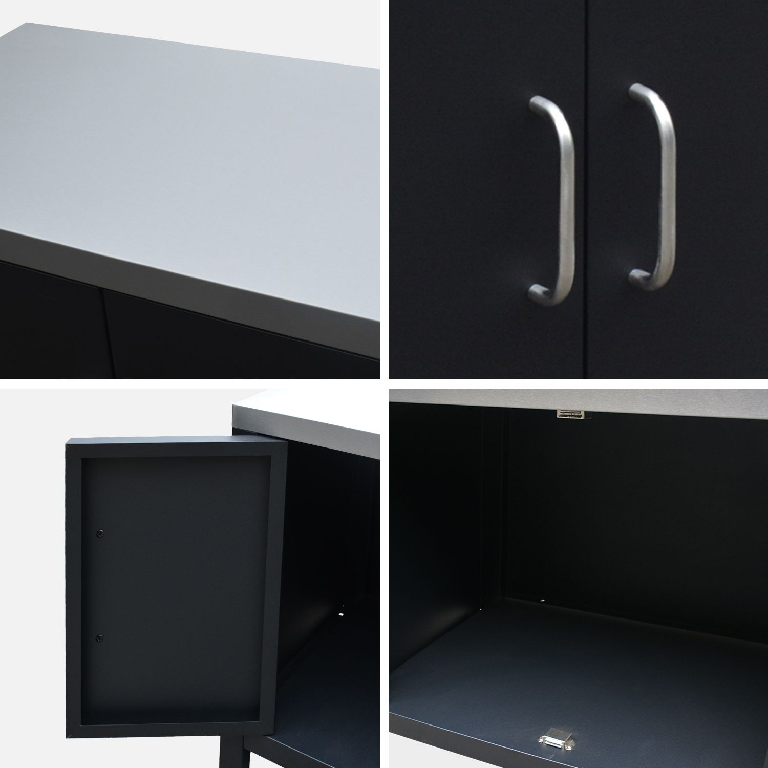 Cocina Exterior De Acero, 80cm, Negro