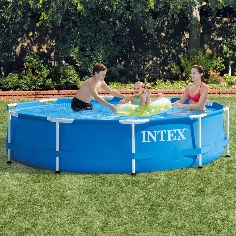 Piscina Desmontable Tubular Circular Pvc 305x76 Cm Azul Intex Con Depuradora
