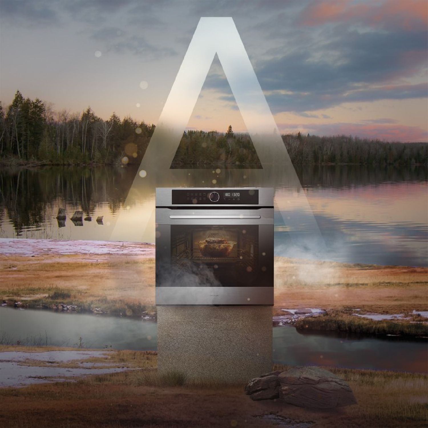 Horno Integrable Airfryer Inox De 72l De Capacidad, 11 Funciones Con Airfryer Master, Pizza Master, Steam Asisst, Steam Easyclea