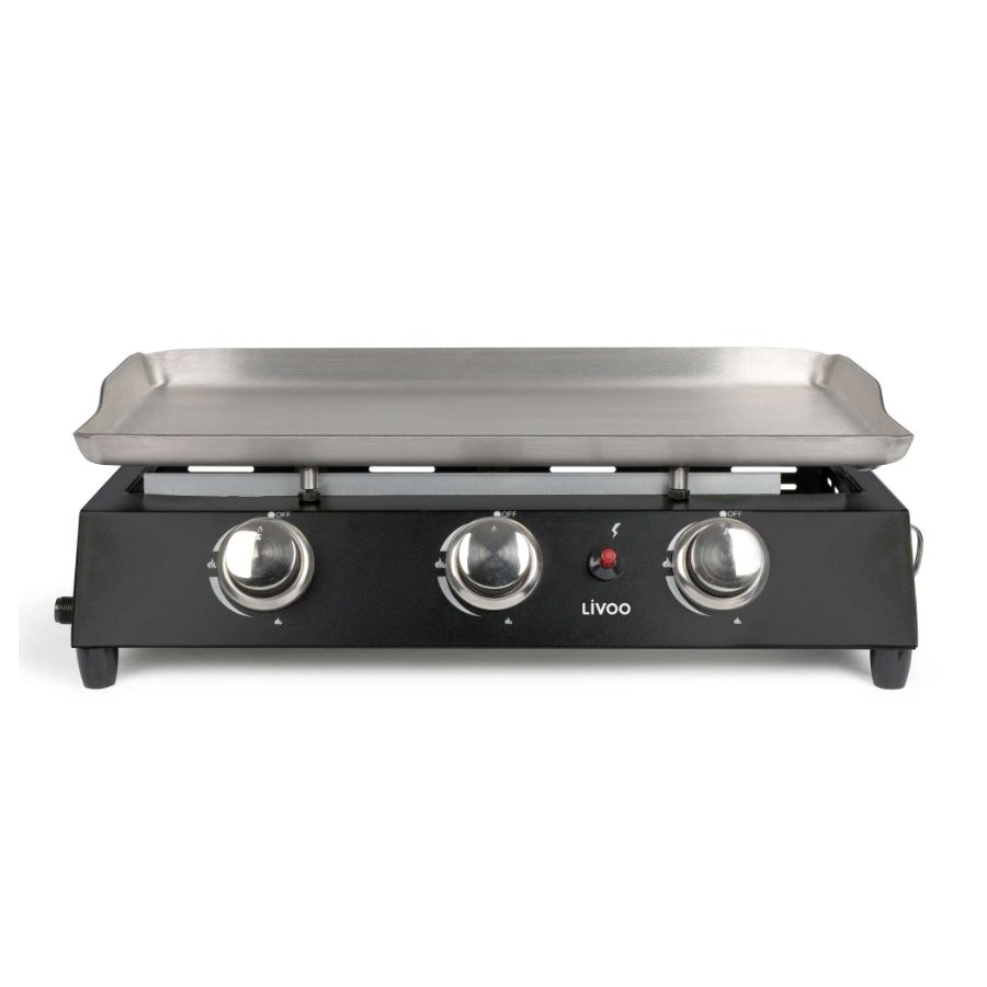 Livoo Plancha De Gas 7200w En Metal Negro. - Doc249
