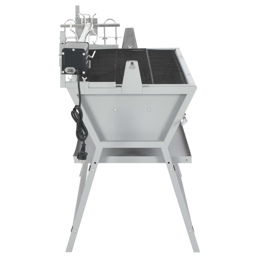 Asador Barbacoa De Hierro Y Acero Inoxidable Vidaxl