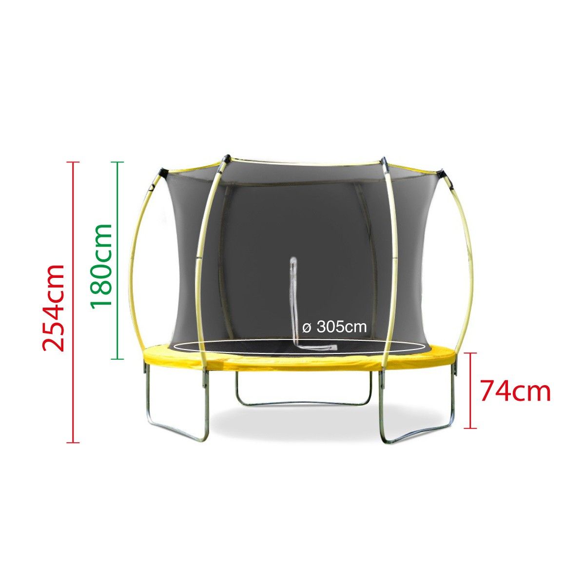 Cama Elástica Ataa Oval Amarillo - Juegos Y Juguetes Infantiles Para Niños Al Aire Libre