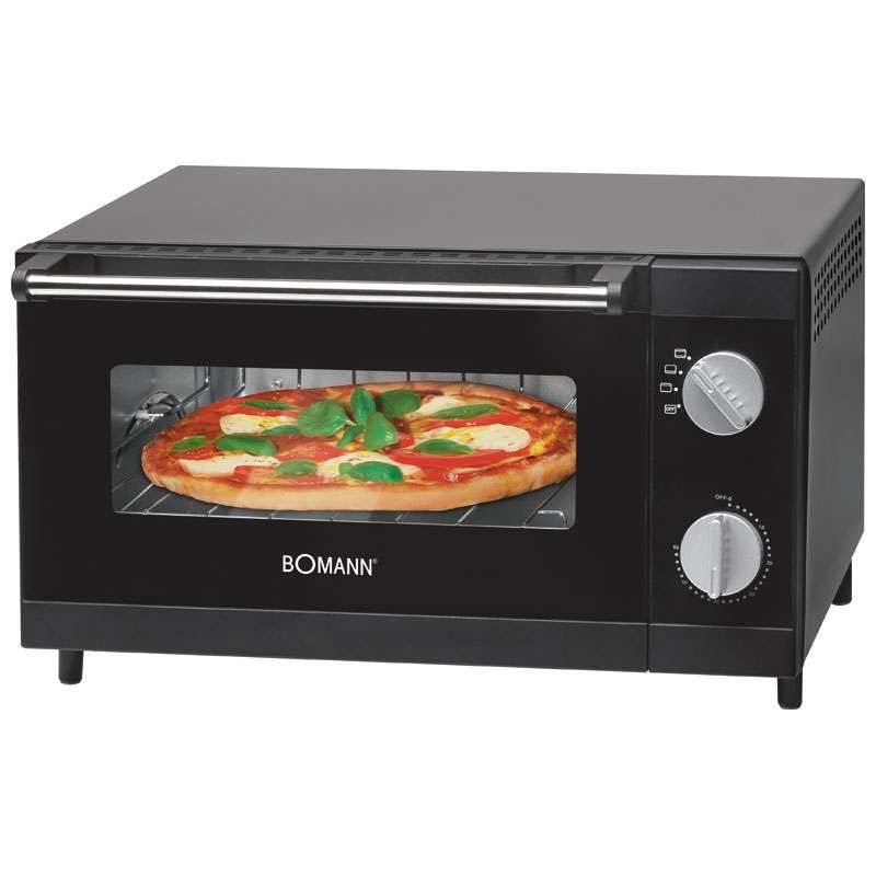 Bomann Mpo 2246 - Horno Sobremesa Especial Para Pizza, Capacidad 12 L, 1000 W, Color Negro