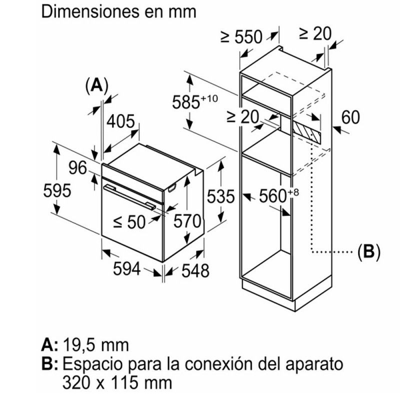 Horno Balay 3ha4741x2 Inox Pirólisis Aqua Vapor