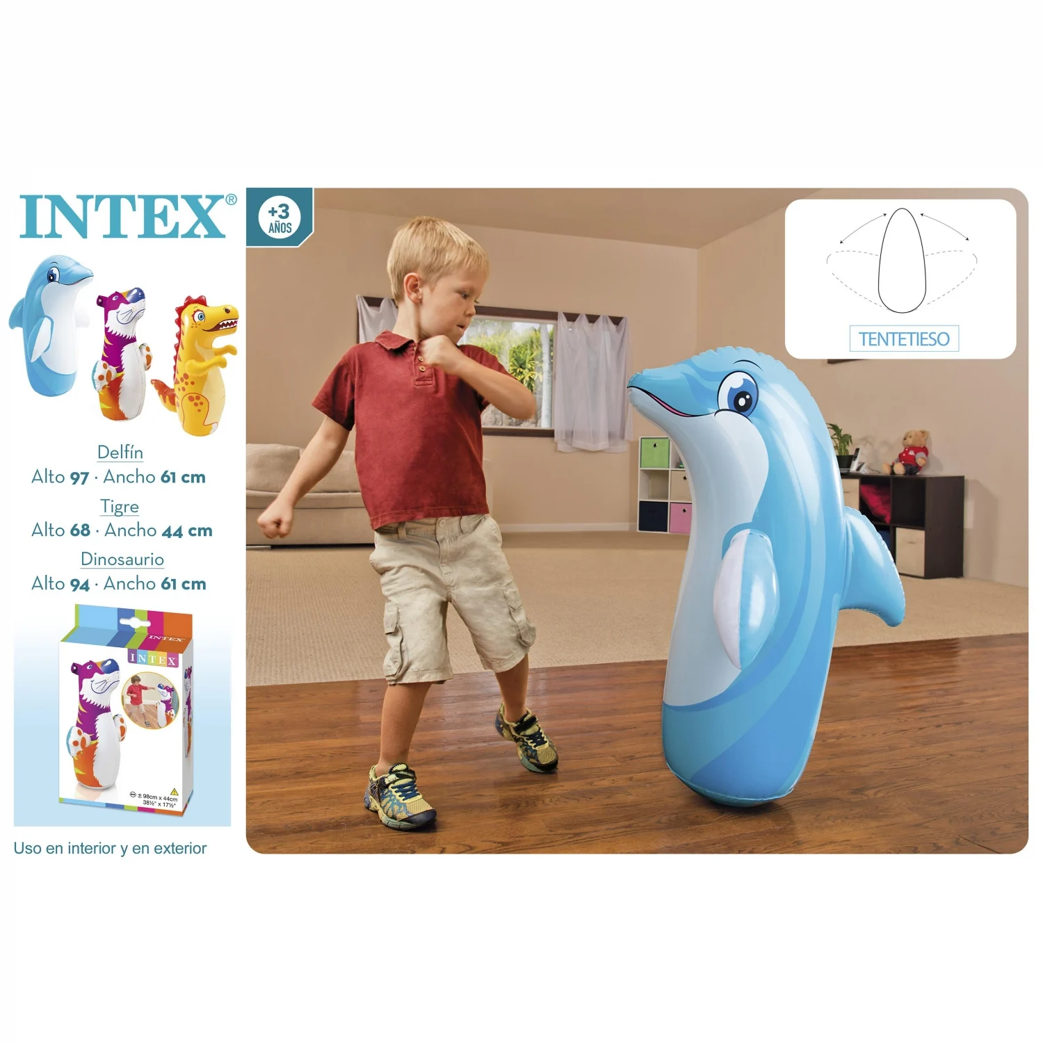 Hinchable Tentetieso Delfin 3-D