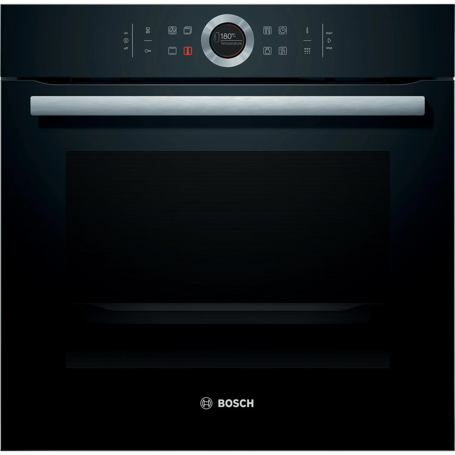 Horno Multifución Bosch  HBG675BB1, 3,6 kW, 71 L, Apertura Abatible, 13 Funciones de Cocción, Eficiencia A+ - Negro