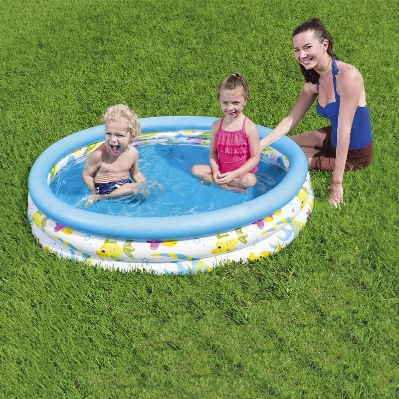 Bestway Piscina Hinchable Infantil 3 Aros Coral 122x25 Cm +2 Años Jardin 51226