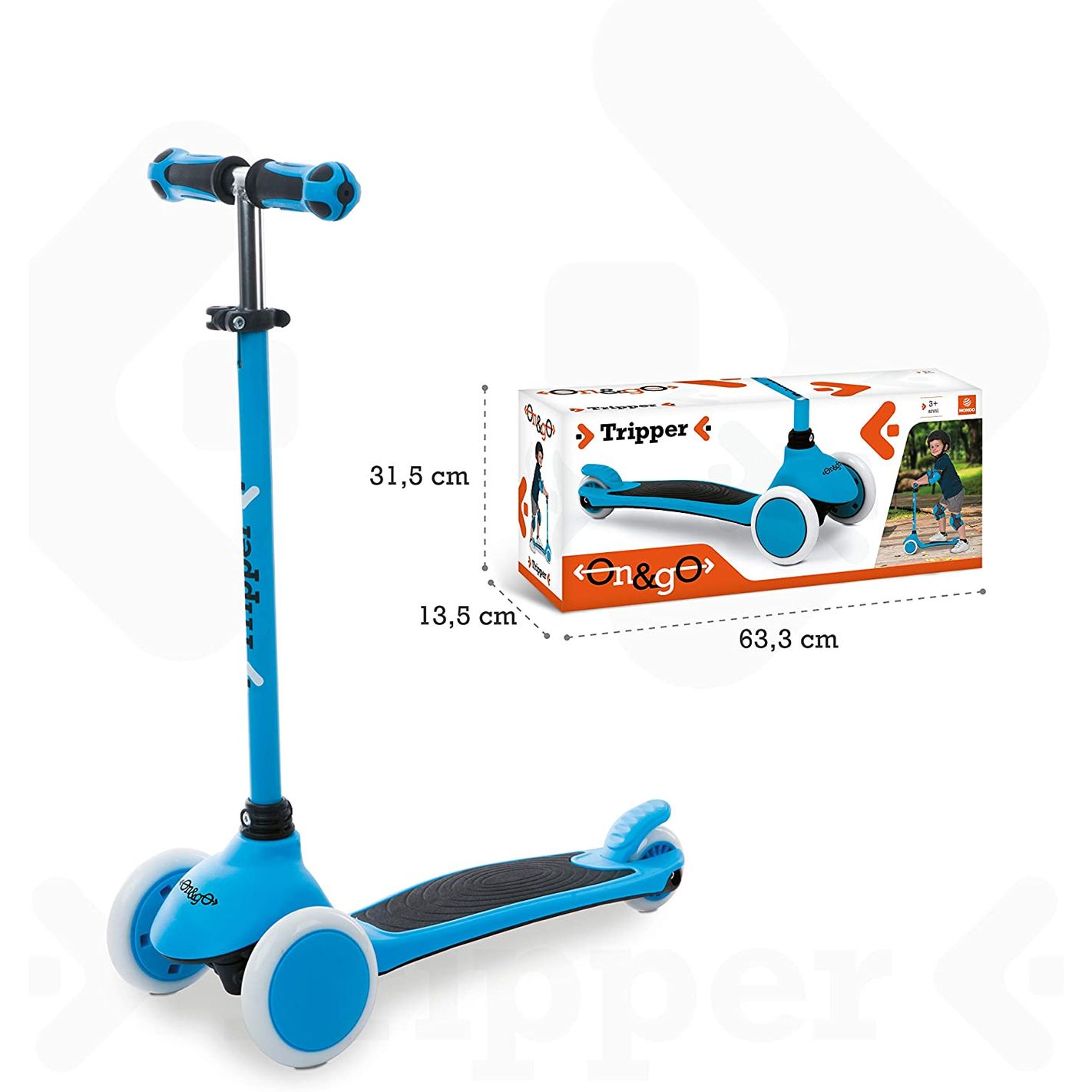 Patinete Tripper 2 Ruedas Delanteras Azul