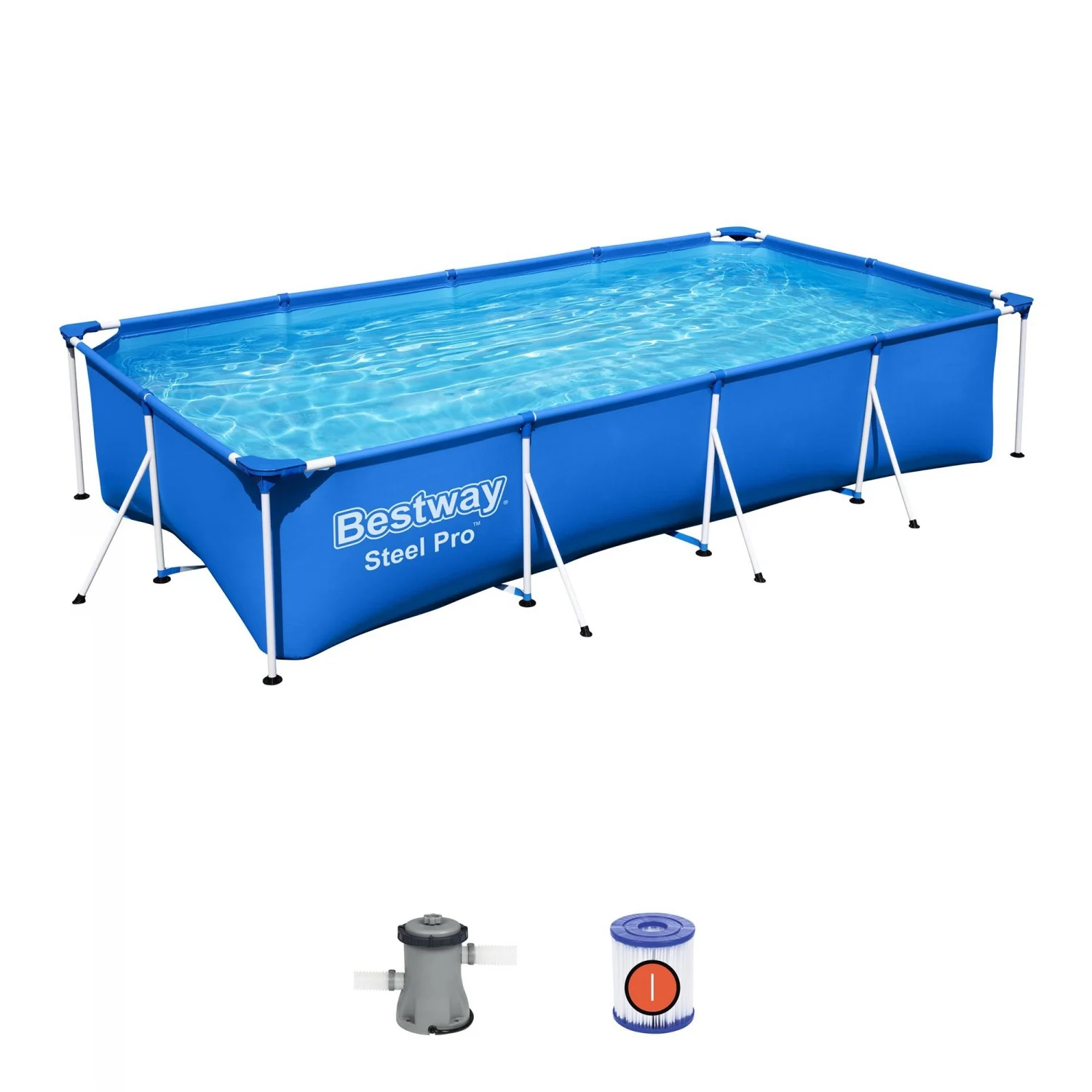 Piscina Tubular 400x211x81 cm Bestway