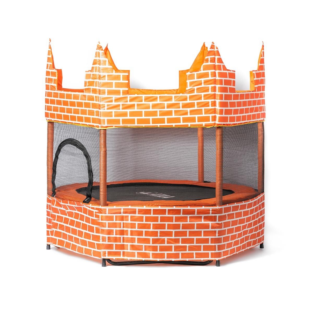 Cama Elástica Castillo Naranja - Juegos Y Juguetes Infantiles Para Niños Al Aire Libre