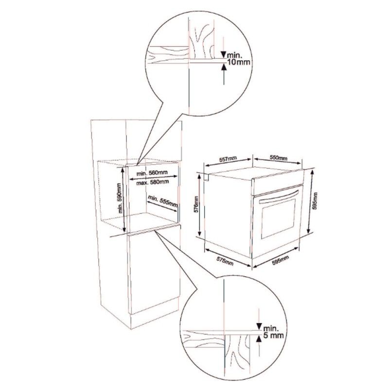 Horno Aspes Ahe1300x Inox