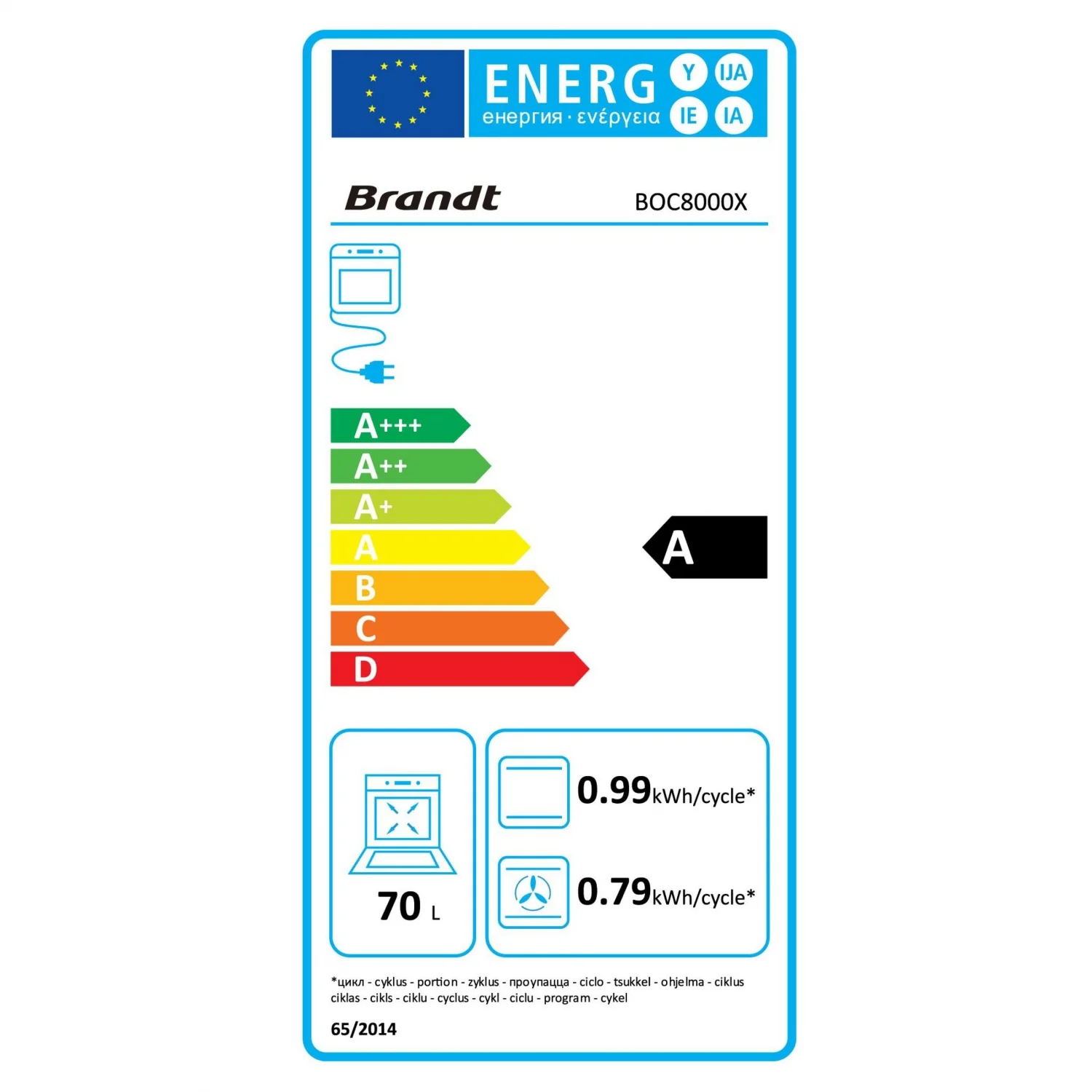 Horno Brandt A BOC8000X