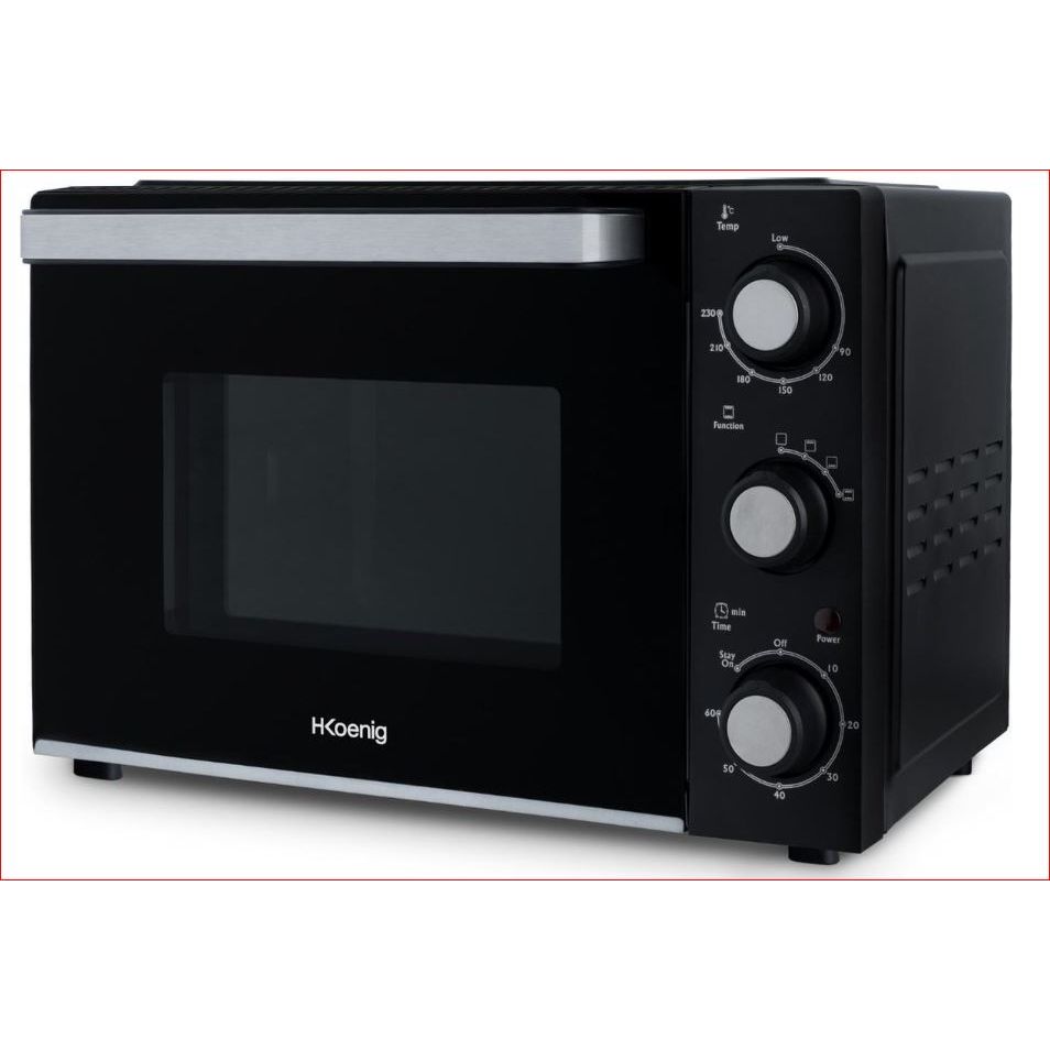Horno H.koenig Mini Horno Eléctrico De Sobremesa, 1400 W, 20 Litros, 4 Modos De Cocción. 28.00 Cms Inox