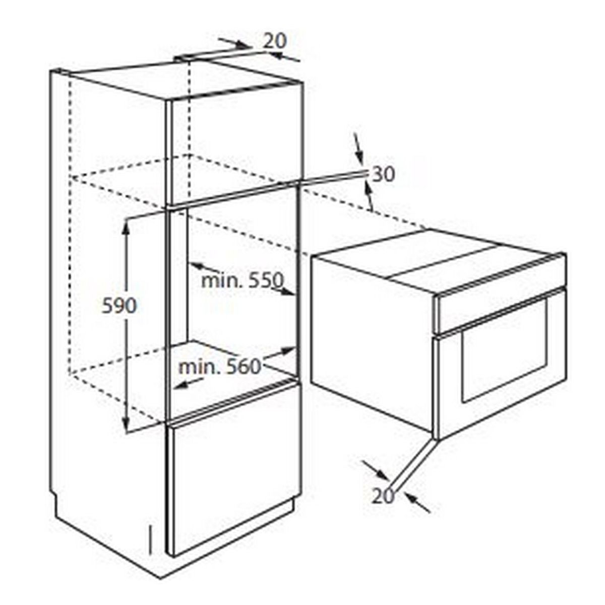 Horno Pirolitico Infiniton P659at, 70 Litros, 3200 W, 9 Funciones, Crystal Black