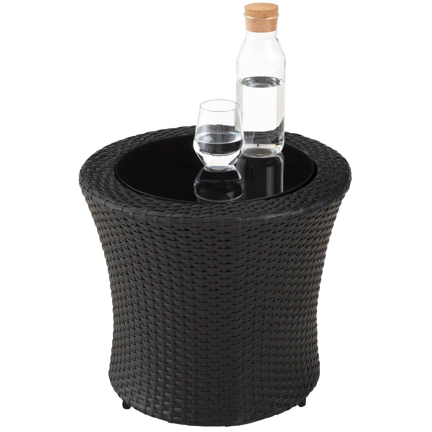 Conjunto De Ratán Y Aluminio Nizza - Negro