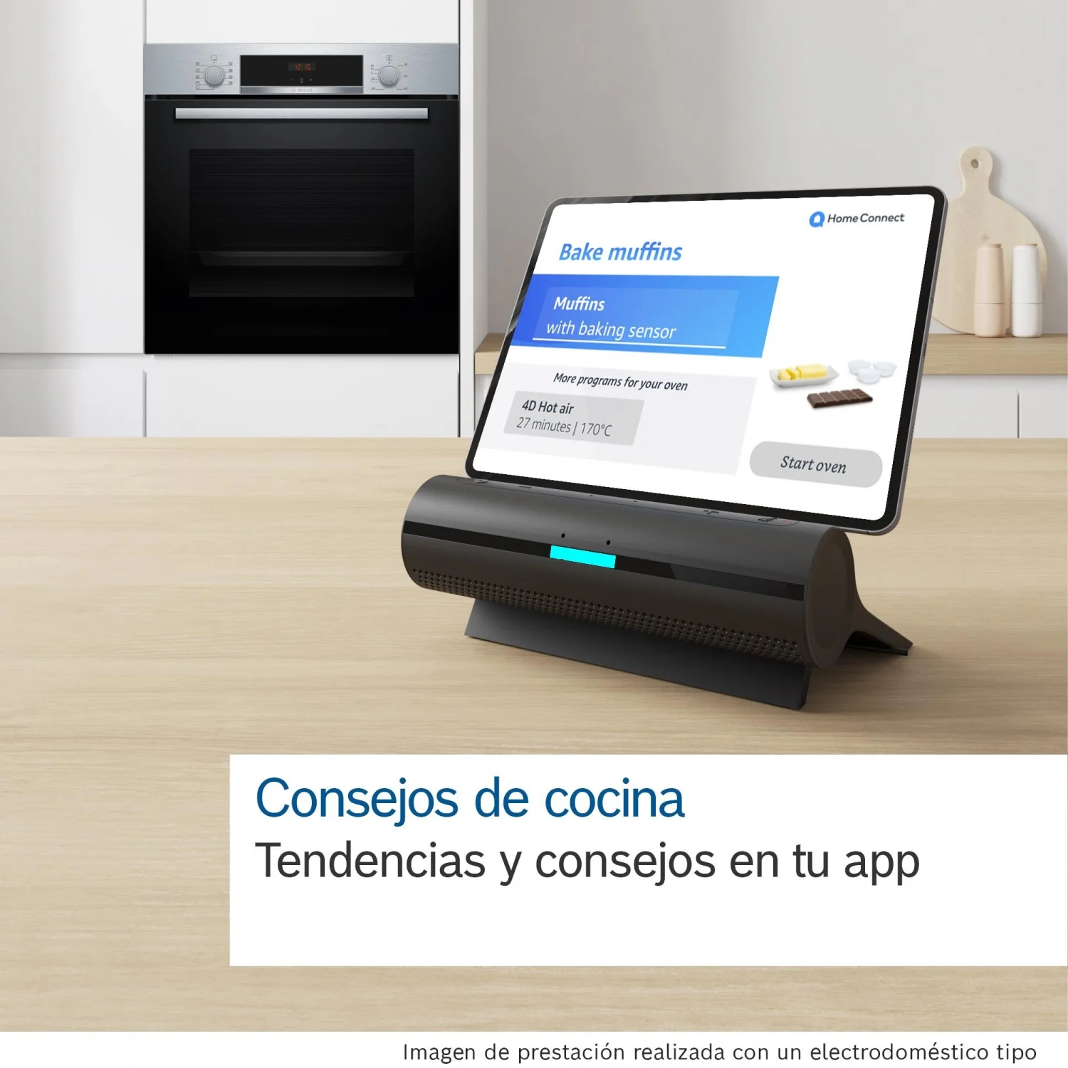 Horno Multifunción Bosch HQA514ES3, 3400 W, 71 L, Apertura Abatible, 8 Funciones de Cocción, Eficiencia A+ - Inox