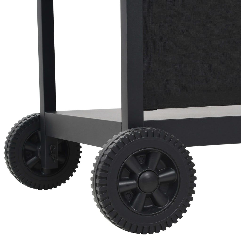 Barbacoa Portátil De Gas Con 6 Zonas De Cocción Negra De Acero Vidaxl