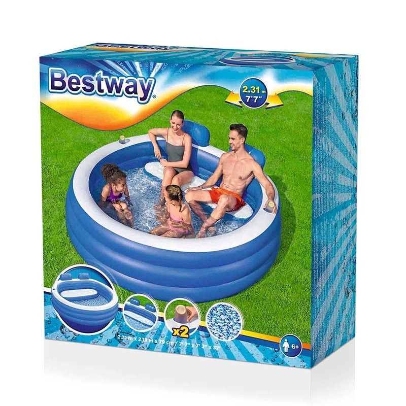 Bestway Piscina Hinchable Familiar 231x219x79 +6 Años Jardin 54422
