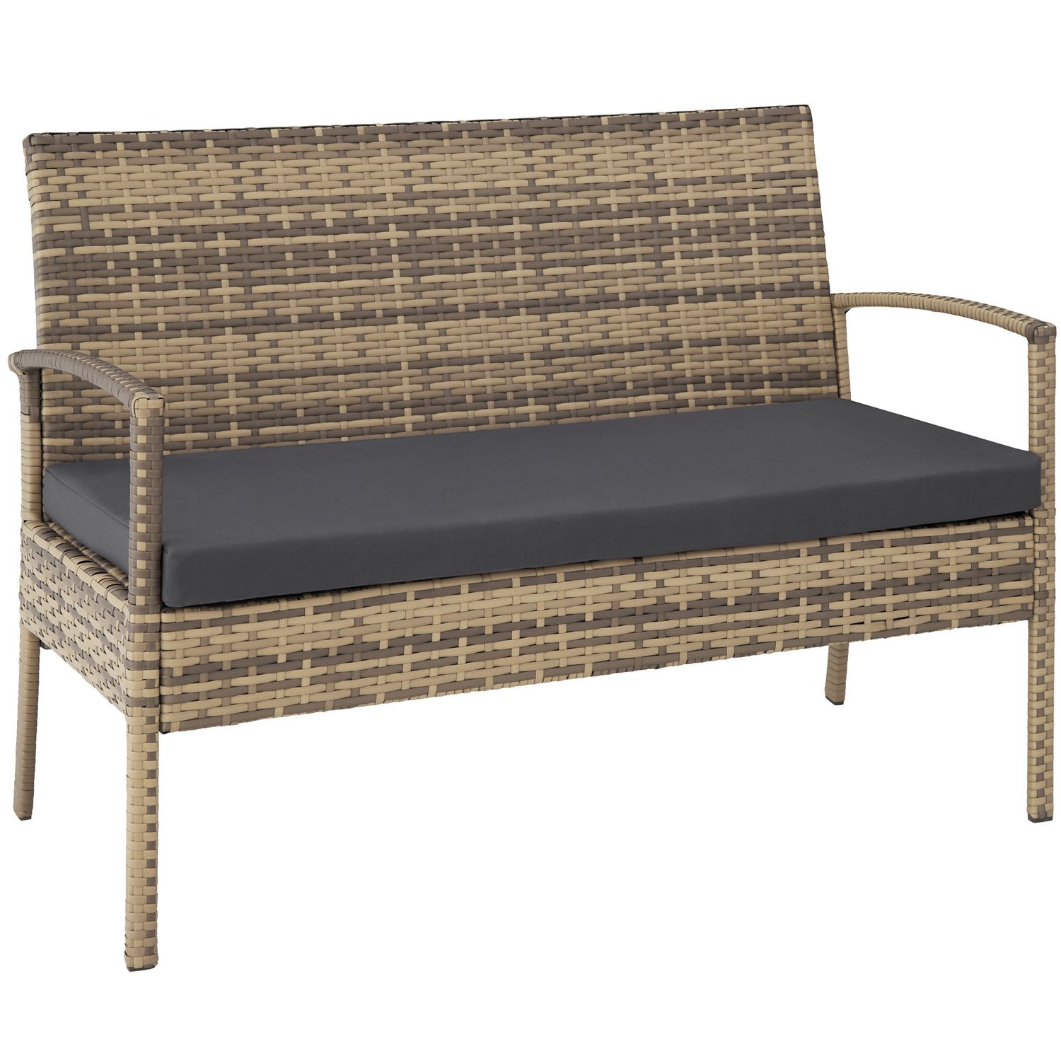 Conjunto De Ratán Esparta 3+1 - Natural