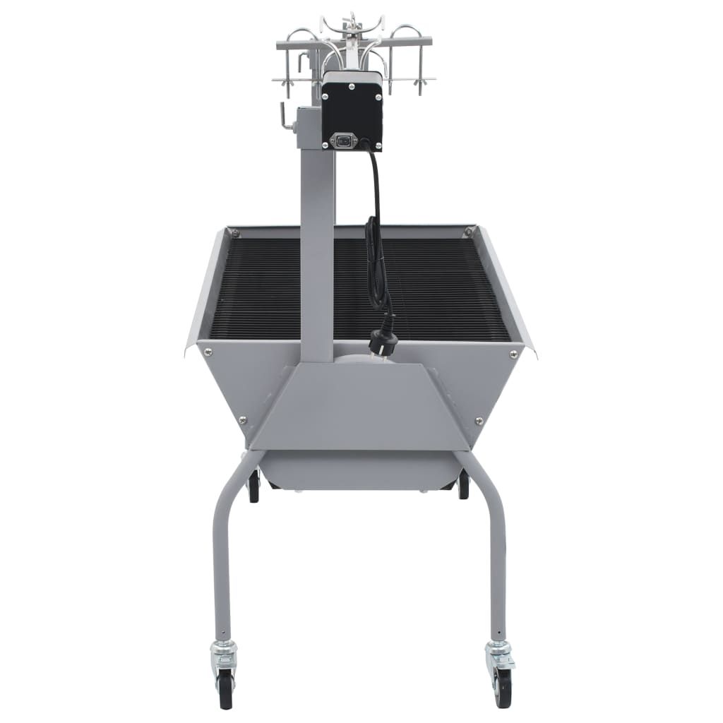Parrilla De Barbacoa Con Asador Y Motor Eléctrico Vidaxl