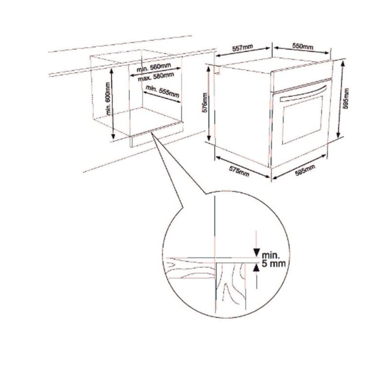 Horno Aspes Ahe1300b Blanco