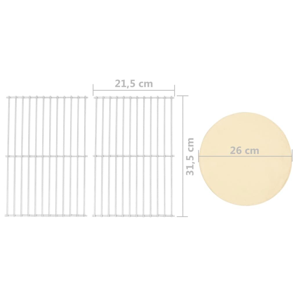 Horno Para Pizza Y Barbacoa Al Aire Libre 3 En 1 Negro Vidaxl