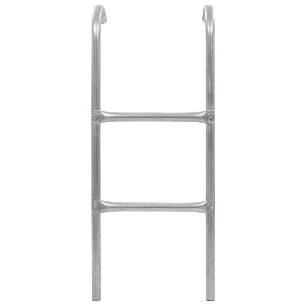 Escalera De Cama Elástica De 2 Peldaños Acero Plateado 72 Cm Vidaxl