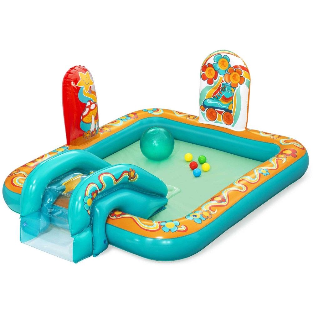 Bestway Piscina Hinchable Parque De Juegos Hippie 193x152x74 Cm +2 Años Jardin 53164