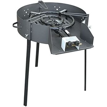 Flores Cortes - Barbacoa Redonda Con Soportes 500 Mm. Para Leña Y Carbón