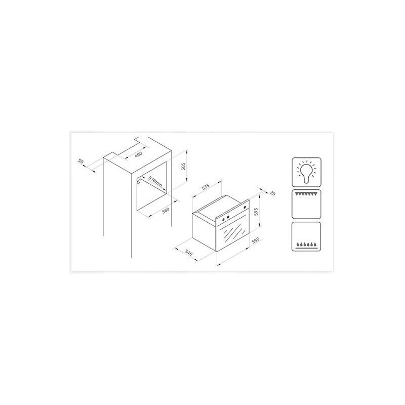 Horno Vitrokitchen Hg6nn Gas