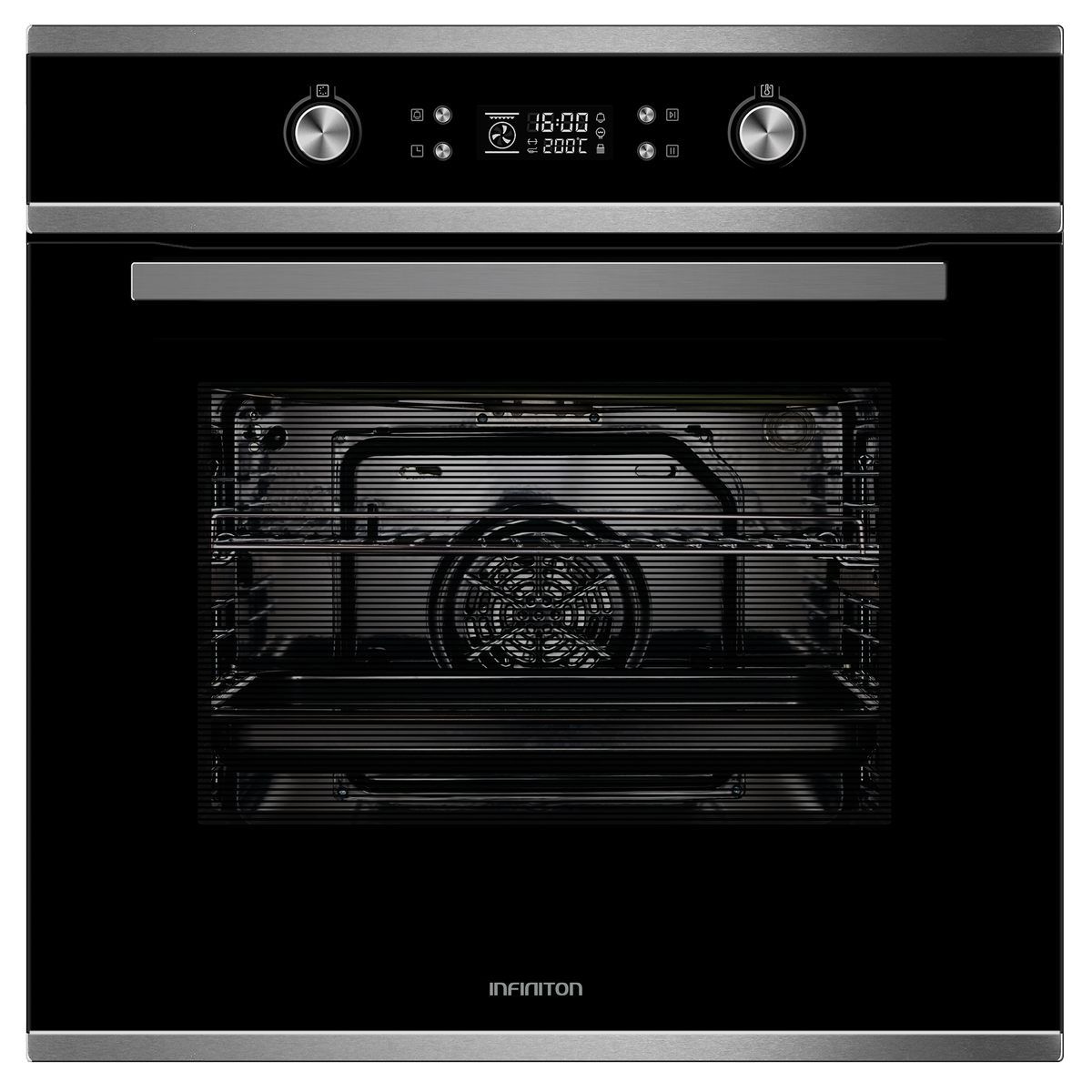 Horno Pirolitico Infiniton P659at, 70 Litros, 3200 W, 9 Funciones, Crystal Black