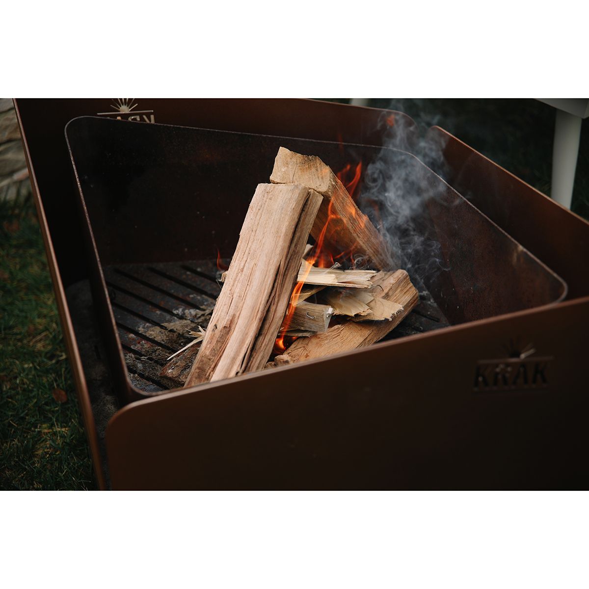 Krak Brasero De Madera 79x69cm - Levant Fleur De Rouille