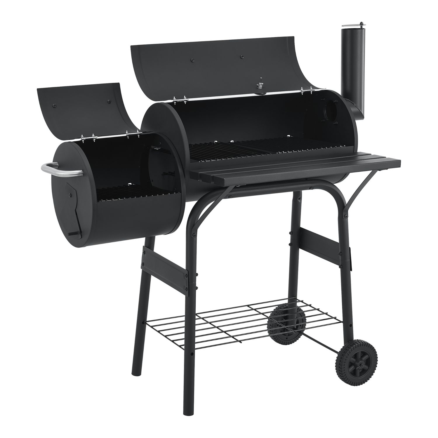 Barbacoa De Carbón Arielli Ahumador 115 X 110 X 64 Cm - Negro [casa.pro]