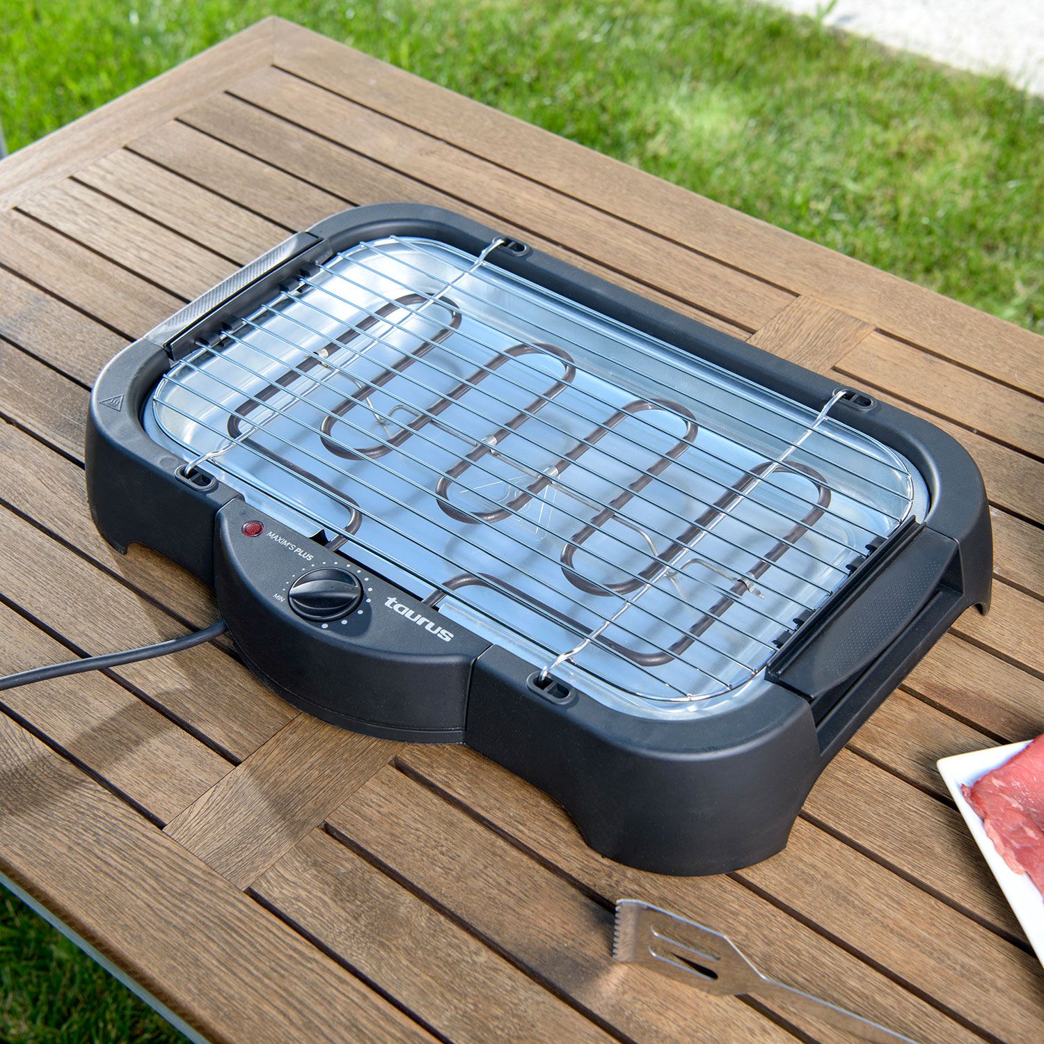 Taurus Maxim's Plus 2000 W Barbacoa Eléctrico Mesa Negro