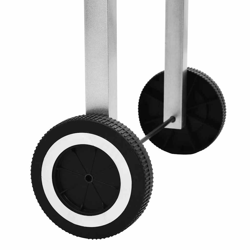 Barbacoa De Carbón Portátil Xxl Acero Inoxidable Con 2 Estantes Vidaxl