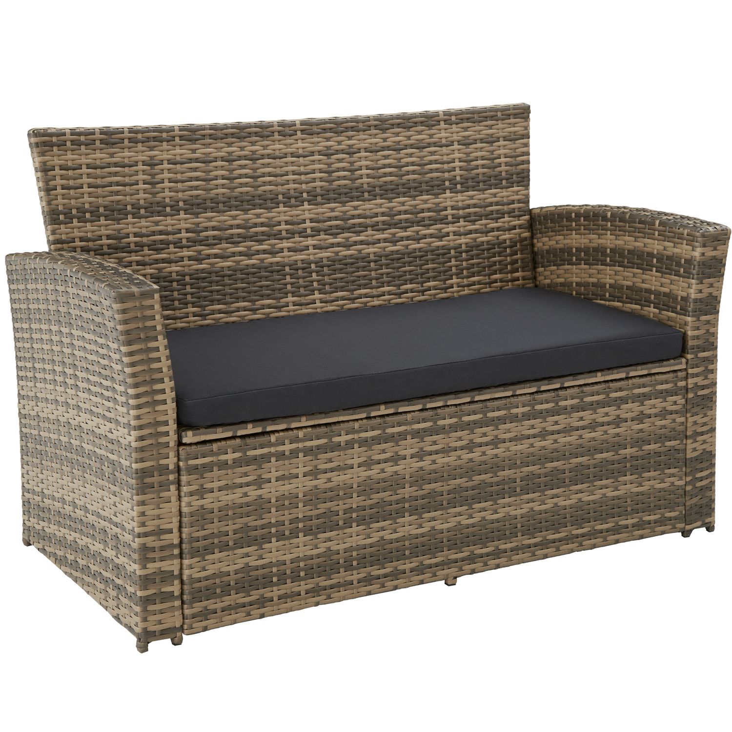 Conjunto De Ratán Módena Con Funda Protectora Incluida - Natural