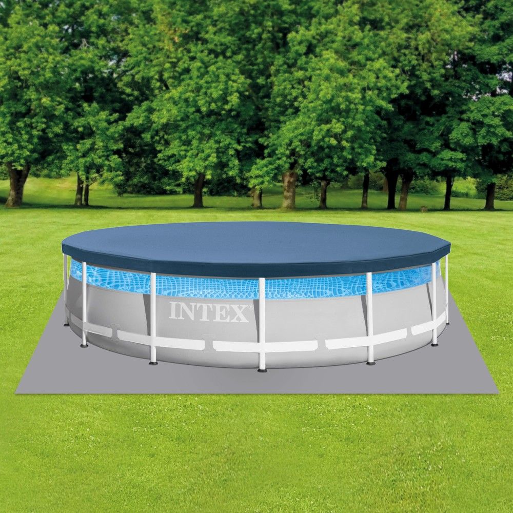 Piscina Desmontable Tubular Circular Pvc 427x107cm Gris Intex Con Depuradora