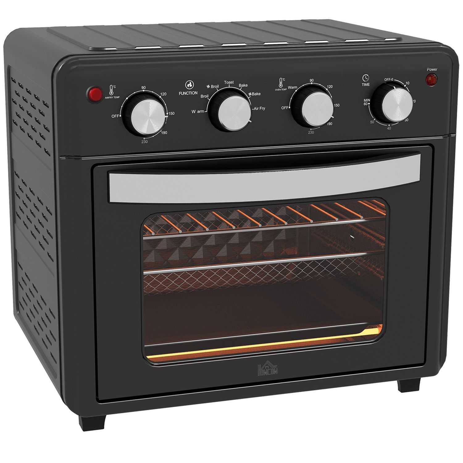 Horno Eléctrico De Sobremesa De 30l 1600w Con 7 Modos De Calor Homcom