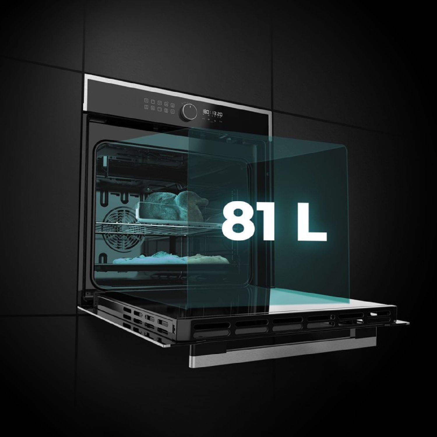 Horno Integrable Airfryer Edge De 81l De Capacidad, 11 Funciones Con Airfryer Master, Pizza Master, Steam Asisst, Steam Easyclea