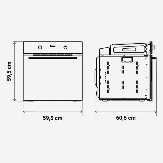Horno Digital Cristal Blanco | Universalblue