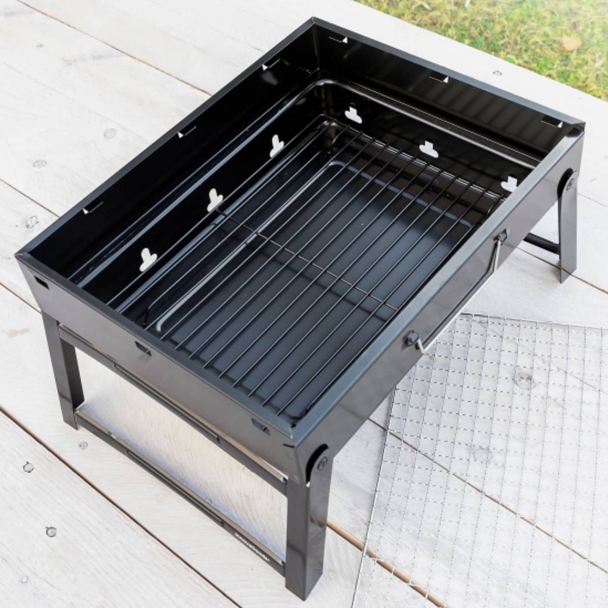 Barbacoa Plegable Innovagoods Portátil Para Carbón 35x27cm 2 Comensales (hierro)