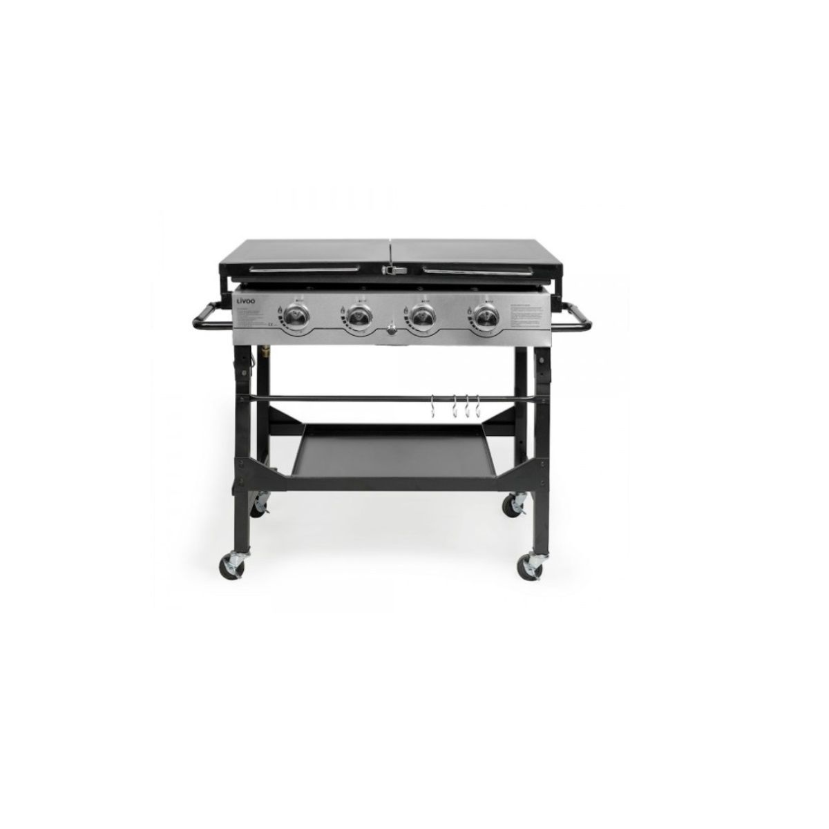 Livoo Plancha De Gas De 4 Fuegos Sobre Carro - Doc278