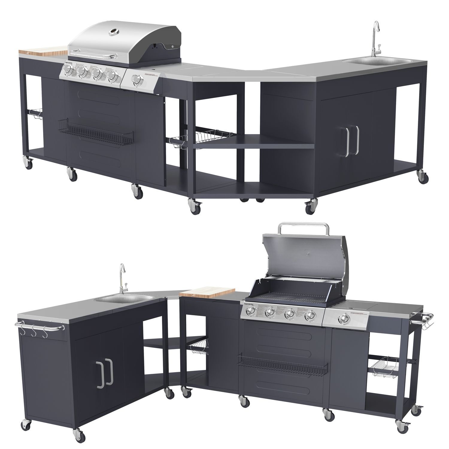 Cocina De Esquina Texas - 4+1 Quemadores