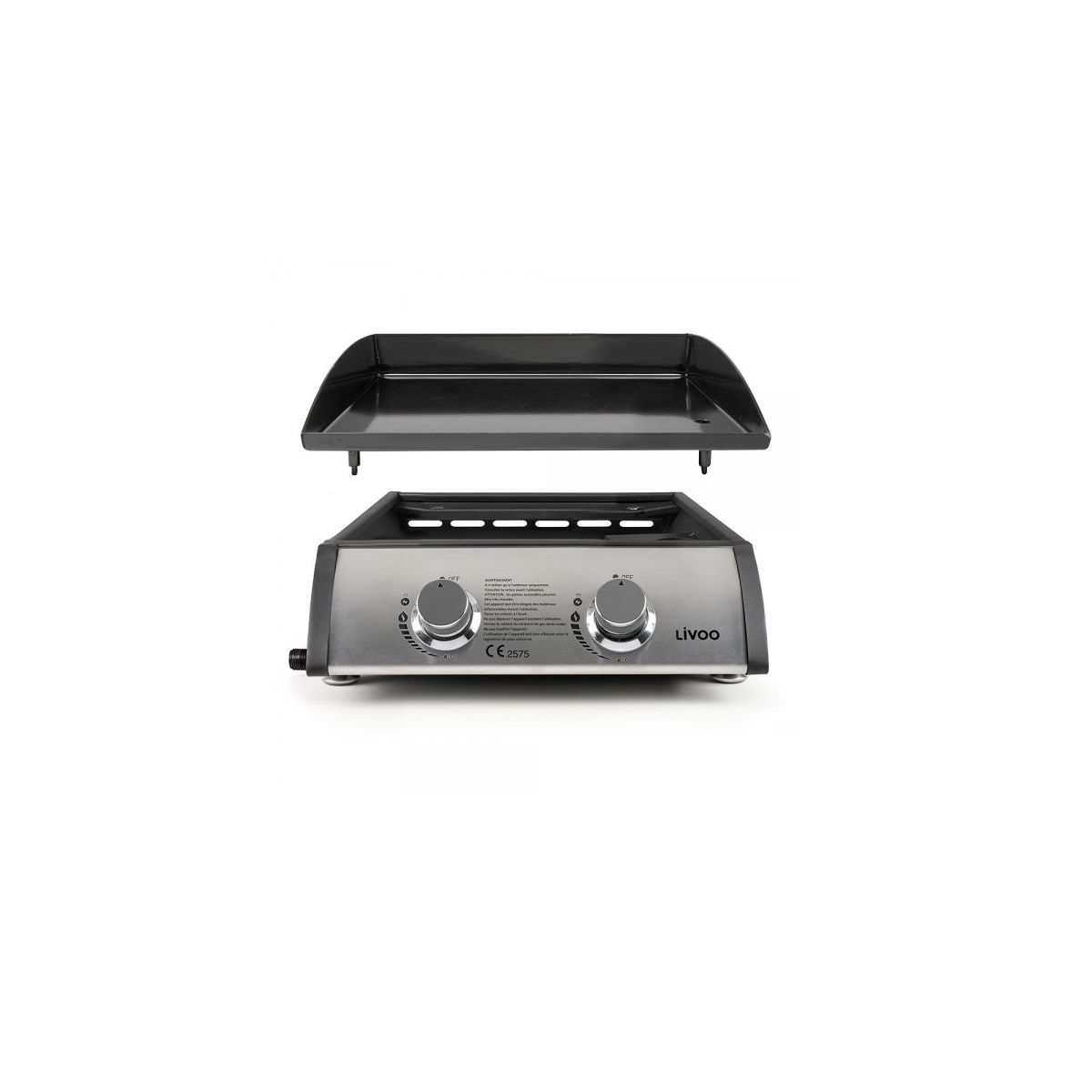 Livoo Plancha De Gas 2 Fuegos - Doc296