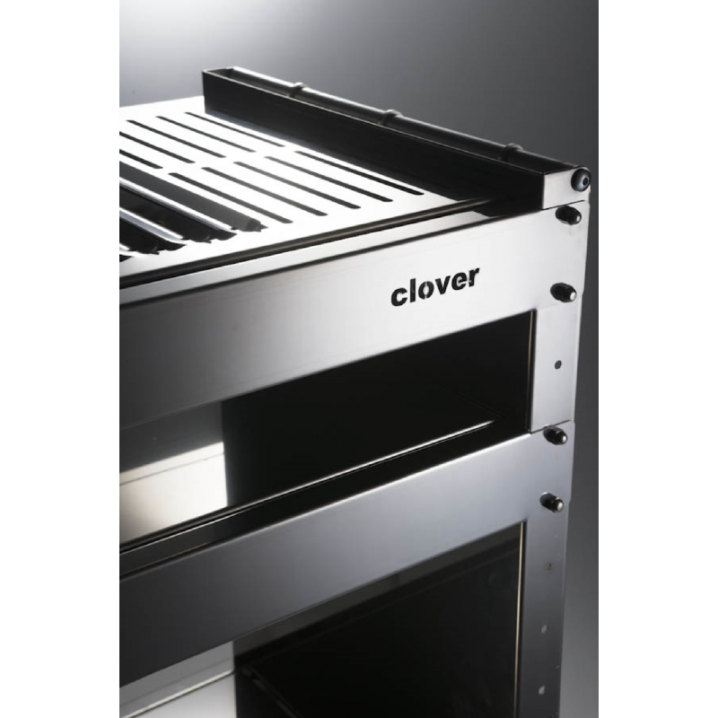 Barbacoa De Carbón Con Ruedas Clover En Acero Inoxidable,,