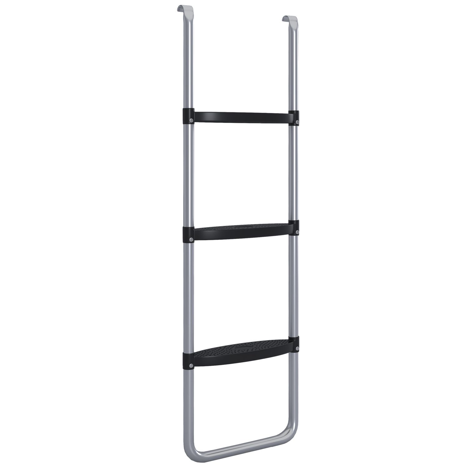 Escalera Para Trampolín Sportnow Acero Pp, 110x32 Cm, Plata