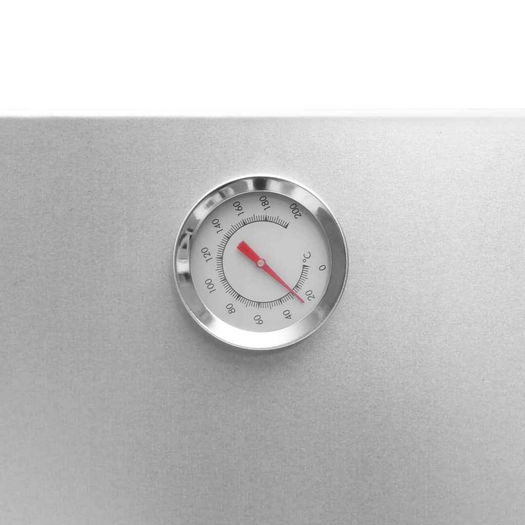 Horno Ahumador De Barbacoa Con Mesa Acero Galvanizado Vidaxl